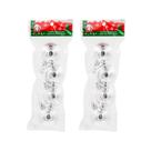 Kit 8 Bolinhas Prata Decoração Enfeite Árvore De Natal