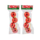 Kit 8 Bolinhas Vermelhas Decoração Enfeite Árvore De Natal