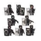 Kit 8 boneco militar policial caveira blocos de montar