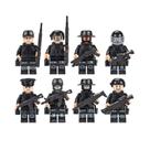 Kit 8 boneco militar swat tropa elite blocos de montar