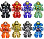 Kit 8 bonecos homem de ferro blocos de montar brinquedos