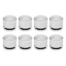 Kit 8 Botões Frisados Cromados Zamac Francês Para Proteger Espelhos Vidros Decoração Móveis Conjunto 18,3mm