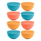 Kit 8 Bowl Fibra de Bambu PP Resistente Stripes Cores Sortidas Tigela 15cm Lyor