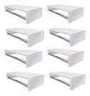 Kit 8 Cabideiros de Parede Arara Porta Roupas Quarto Closet Branco - Straub Web Kit 8 Cabideiros de Parede Arara Porta Roupas Quarto Closet Branco - Straub Web