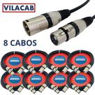 Kit 8 Cabos Microfone/dmx Balanceado 2 Metros Kit 8 Cabos Microfone/dmx Balanceado 2 Metros
