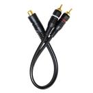 Kit 8 Cabos RCA Y 2M 1F Semi Blindado injetado 4mm 28cm 2 Machos 1 Fêmea Para Som Automotivo Amplificador Revenda