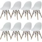 Kit 8 Cadeira Design Vental Versátil Ergonômica Sala Cozinha