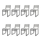 Kit 8 Cadeiras De Jantar Industrial Isa Assento material sintético Branco