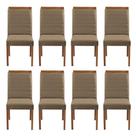 Kit 8 Cadeiras Decorativas Sala de Jantar Luxo Sueli Facto Fendi - Mozzelar