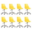 Kit 8 Cadeiras Escritório Secretária Decorativa Eames Chicago