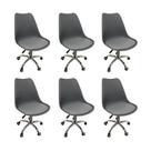 Kit 8 Cadeiras Escritório Secretária Decorativa Eames Chicago