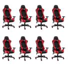 Kit 8 Cadeiras Gamer Giratória One Shot