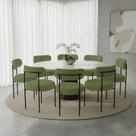 Kit 8 Cadeiras Margara Estrutura MDF Bouclê Verde Pistache D'Rossi