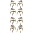 Kit 8 Cadeiras Para Mesa de Jantar Moderna Linho - Balaqui