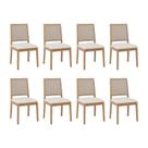 Kit 8 Cadeiras para Sala de Jantar Estofadas Buriti