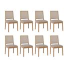 Kit 8 Cadeiras para Sala de Jantar Estofadas Buriti