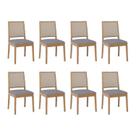 Kit 8 Cadeiras para Sala de Jantar Estofadas Buriti