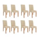 Kit 8 Cadeiras para Sala de Jantar Estofadas maia