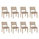 Kit 8 Cadeiras para Sala de Jantar Estofadas Oiti