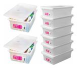 Kit 8 Caixa 20 Litros Branca Armazena Açougue Aves Carnes Multiuso Kit 8 Caixa 20 Litros Branca Armazena Açougue Aves Carnes Multiuso