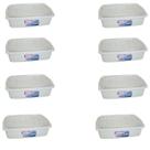 Kit 8 Caixa Organizadora Container 5 L C/Tampa 34x24x11Cm