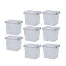 Kit 8 Caixa Organizadora Pratic Box 3 Litros Com Travas