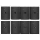 Kit 8 Caixas Acústicas Frahm PS200 New Passiva Preta - 30 Watts Rms