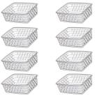 Kit 8 Caixas Decorativa Cesto Organizador Multiuso Transp