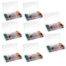 Kit 8 Caixas Organizadora Multiuso 12 Div Transparente P