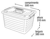 Kit 8 Caixas Organizadoras 35 Litros PRETA 25166 Arqplast
