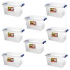 Kit 8 Caixas Organizadoras Multiuso Alta 4,5 L Transparente