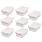 Kit 8 Caixas Organizadoras Multiuso Decorativa 5L Branco