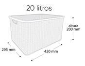 Kit 8 Caixas Organizadoras Rattan PRETA 20 Litros Arqplast