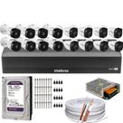 Kit 8 câm 1220 fullcolor 8 câm 1220 b full hd dvr intelbras mhdx 3116-C