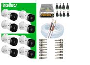 Kit 8 Câmera Intelbras C/ Infravermelho 20m Vhc 1120 B + Assessórios