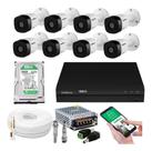 Kit 8 Câmeras 1120b Intelbras Hd Dvr Mhdx Full Hd 8Ch