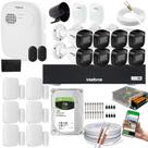 Kit 8 Câmeras 1130B Dvr 3008-C Intelbras + kit Alarme+ivp 2000+xas 4010 + HD 1TB