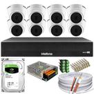 Kit 8 Câmeras 1220 D mic Intelbras Dvr Intelbras Mhdx 3008-c 8 Canais C/ Áudio 3tb