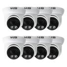 Kit 8 cameras dome starcolor hb707 4x1 3.6mm 2mp led hb tech