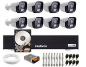 Kit 8 Câmeras Full Color Importada Dvr Intelbras 1008c 8ch C/Hd