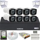 Kit 8 Câmeras Full HD 1080p Dvr Intelbras 8 Canais Hd Grade de proteção