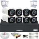 Kit 8 Câmeras infravermelho 1080p DVR Intelbras Mhdx 1108c 8 canais