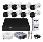 Kit 8 Câmeras Intelbras 1120b Dvr 16 Canais Com Hd