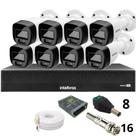 Kit 8 Câmeras Intelbras 1120b Full Color Dvr Mhdx 1016-c Intelbras Com Detecção De Movimentos Sem Hd
