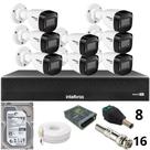 Kit 8 Câmeras Intelbras 1130b Full Hd Dvr Mhdx 1016-c Intelbras Com Detecção De Movimentos Hd 3tb