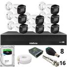 Kit 8 Câmeras Intelbras 1130b Full Hd Dvr Mhdx 1016-c Intelbras Com Detecção De Movimentos Hd 6tb