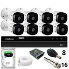Kit 8 Câmeras Intelbras Bullet 1220b Full Hd Dvr Intelbras 1216-c Mhdx Com Acesso Remoto Hd 6tb Kit 8 Câmeras Intelbras Bullet 1220b Full Hd Dvr Intelbras 1216-c Mhdx Com Acesso Remoto Hd 6tb