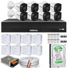 Kit 8 Câmeras Intelbras Cftv 1080p Full Color Colorida Noite 500gb Kit 8 Câmeras Intelbras Cftv 1080p Full Color Colorida Noite 500gb