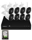 Kit 8 Câmeras Intelbras Im5 Full Hd Nvd 1408 Intelbras Com Hd 1Tb