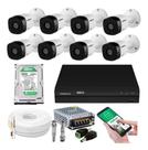 Kit 8 Câmeras Intelbras Multi Hd 1120b Dvr 8 Canais C/ Hd